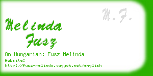 melinda fusz business card